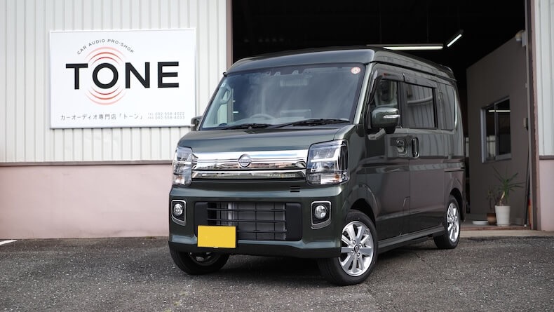 日産 クリッパーリオ スピーカー交換とルーフ静音作業