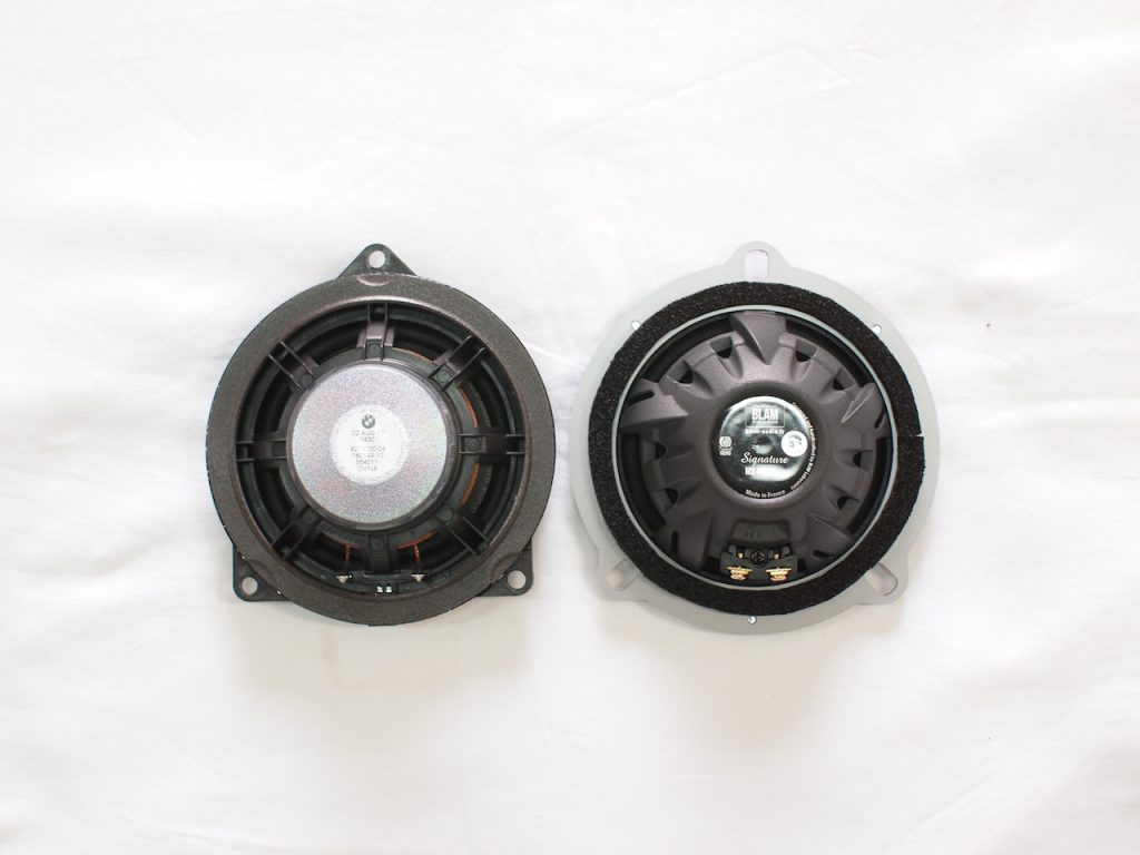 BMW純正スピーカーとブラムを比較 裏側